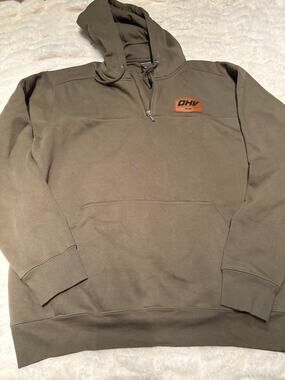 Signature Sportswear Concepts Quarter Zip Hoodie Men's XL Olive Green Workwear